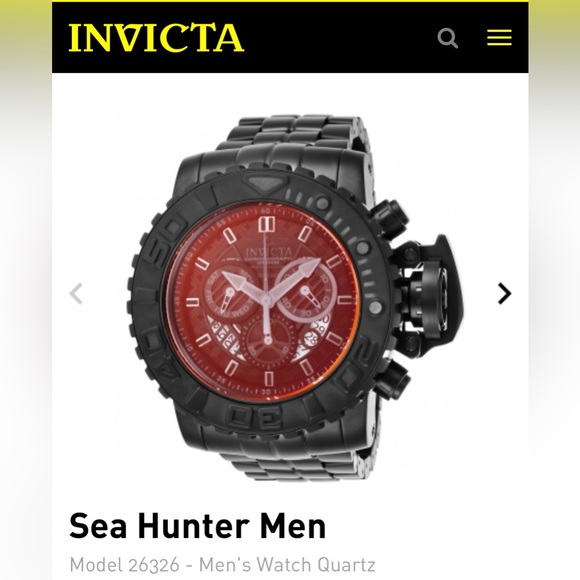 NWT Invicta Sea Hunter Men's Watch - Black - Picture 1 of 6